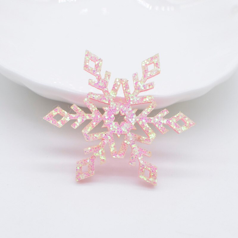 50 tk/partiid Säravad lumehelbed Kodukaunistused DIY jõuluõmblusrajad Jõulupuu kaunistused Kleebised Peakatted Aksessuaarid