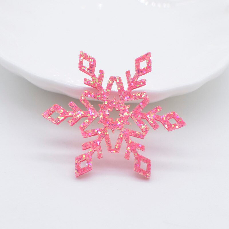 50 tk/partiid Säravad lumehelbed Kodukaunistused DIY jõuluõmblusrajad Jõulupuu kaunistused Kleebised Peakatted Aksessuaarid