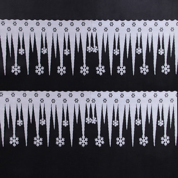 2 τμχ Snowflake Ice Range Foam Χριστουγεννιάτικη διακόσμηση εσωτερικού χώρου Αφρός Icicle Snowflake Λευκή Στήλη χιονιού Διακοσμητικά τοίχου παραθύρου Φεστιβάλ
