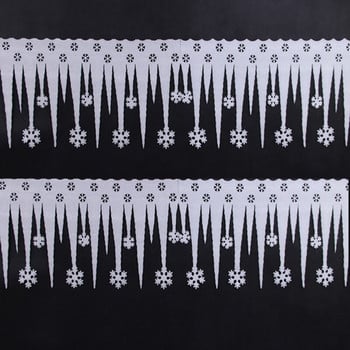 2 бр. Snowflake Ice Range Foam Indoor Christmas Decoration Foam Icicle Snowflake White Snow Column Festival Window Wall Ornaments