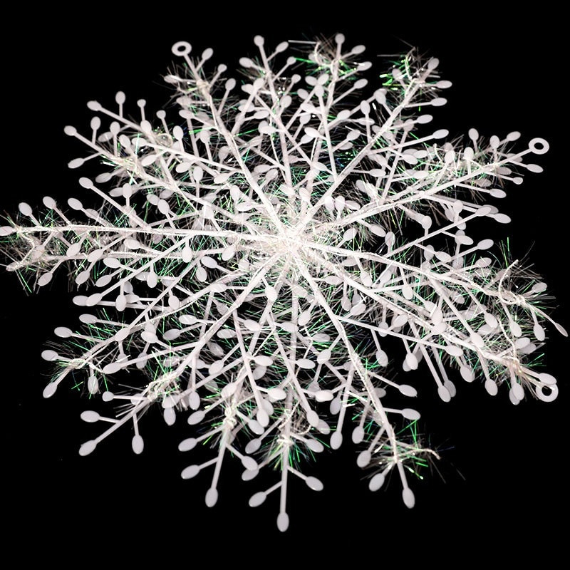 24τμχ 10cm Τεχνητές νιφάδες χιονιού Διακοσμητικό χριστουγεννιάτικο δέντρο Στολίδια σταγόνας Λευκό ντεκόρ Χιονιού Navidad Διακοσμητικά Noel Natal 2022