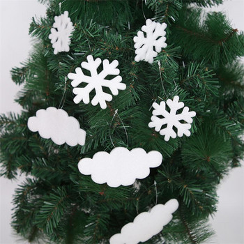 Коледна украса със снежинка от пяна Бели облаци Снежинка Орнаменти за коледно дърво Коледни принадлежности Комплект за новогодишна украса