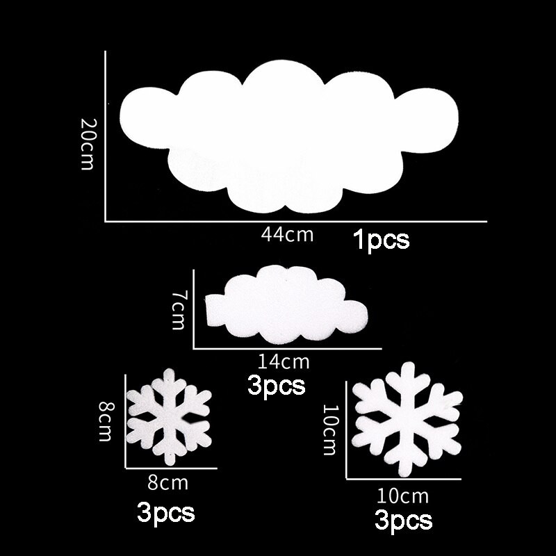 Χριστουγεννιάτικη διακόσμηση με νιφάδα χιονιού αφρός Λευκά σύννεφα Χριστουγεννιάτικα στολίδια χριστουγεννιάτικου δέντρου Χριστουγεννιάτικα προμήθειες Πρωτοχρονιάτικο σετ διακόσμησης