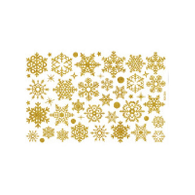 Αυτοκόλλητο τοίχου 2022 Gold and Silver Powder Snowflake/XMAS Βιτρίνα καταστήματος Γυάλινη ρύθμιση σκηνής/χριστουγεννιάτικη διακόσμηση τοίχου