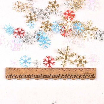 50 τμχ/παρτίδα ανάμεικτα χριστουγεννιάτικα μπάλωμα χιονονιφάδας τσόχα πολυεστέρα Απλικέ Αυτοκόλλητο χειροτεχνίας Scrapbooking Μη υφαντό μπάλωμα DIY CP2324