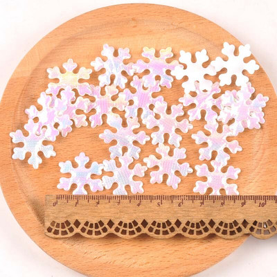 50 τμχ/παρτίδα ανάμεικτα χριστουγεννιάτικα μπάλωμα χιονονιφάδας τσόχα πολυεστέρα Απλικέ Αυτοκόλλητο χειροτεχνίας Scrapbooking Μη υφαντό μπάλωμα DIY CP2324