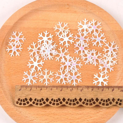 50 τμχ/παρτίδα ανάμεικτα χριστουγεννιάτικα μπάλωμα χιονονιφάδας τσόχα πολυεστέρα Απλικέ Αυτοκόλλητο χειροτεχνίας Scrapbooking Μη υφαντό μπάλωμα DIY CP2324