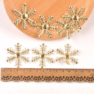 50 τμχ/παρτίδα ανάμεικτα χριστουγεννιάτικα μπάλωμα χιονονιφάδας τσόχα πολυεστέρα Απλικέ Αυτοκόλλητο χειροτεχνίας Scrapbooking Μη υφαντό μπάλωμα DIY CP2324