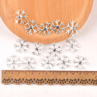 50 τμχ/παρτίδα ανάμεικτα χριστουγεννιάτικα μπάλωμα χιονονιφάδας τσόχα πολυεστέρα Απλικέ Αυτοκόλλητο χειροτεχνίας Scrapbooking Μη υφαντό μπάλωμα DIY CP2324