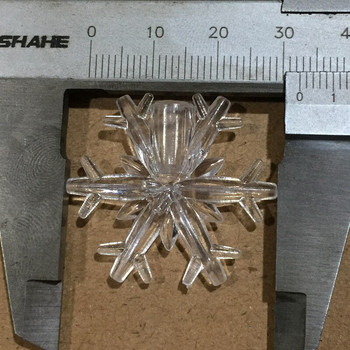 100τμχ Πλαστικό Αξεσουάρ Snowflake LED String Light 3cm 4cm Snowflake plafonchiki για διακόσμηση γιρλάντες led Κόλλα πάστα