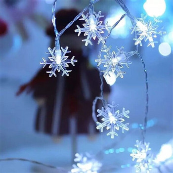 100τμχ Πλαστικό Αξεσουάρ Snowflake LED String Light 3cm 4cm Snowflake plafonchiki για διακόσμηση γιρλάντες led Κόλλα πάστα