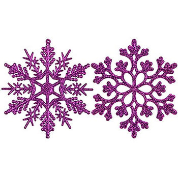 Χριστουγεννιάτικο Τεχνητό Glitter Snowflake 6τμχ 10cm Πλαστικό Snowflake Xmas Στολίδια Κρεμαστό Κρεμαστό Στολίδι Χριστουγεννιάτικο Δέντρο Διακόσμηση