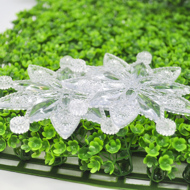 2PCS prozirni privjesak za božićno drvce u obliku pahulje, privjesak za izradu ukrasa za novogodišnju zabavu