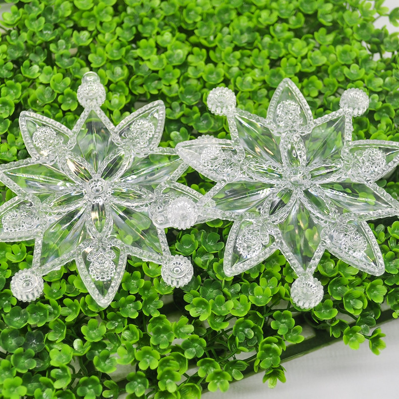 2PCS prozirni privjesak za božićno drvce u obliku pahulje, privjesak za izradu ukrasa za novogodišnju zabavu