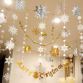 Консумативи за парти Frozen 3D изкуствени снежинки Хартиени гирлянди Navidad Орнаменти Коледни зимни декорации за дома Фалшив сняг