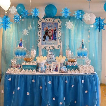 Frozen Party Supplies Τρισδιάστατες τεχνητές νιφάδες χιονιού Χάρτινες γιρλάντες Navidad Στολίδια Χριστουγεννιάτικα χειμωνιάτικα διακοσμητικά για το σπίτι Ψεύτικο χιόνι