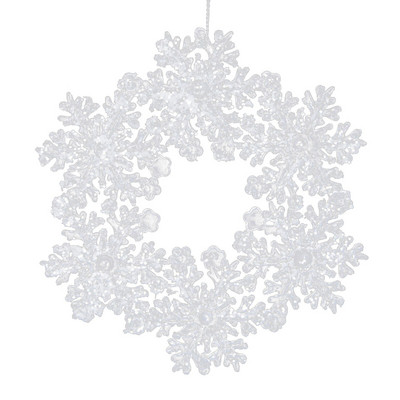 Vruća prozirna kriška božićne pahuljice, viseći privjesak s božićnim drvcem, šest latica, akrilna kriška pahuljice Božićni ukrasi 2023.