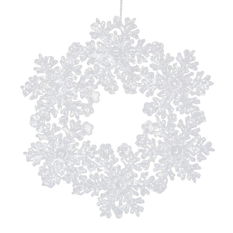 Vruća prozirna kriška božićne pahuljice, viseći privjesak s božićnim drvcem, šest latica, akrilna kriška pahuljice Božićni ukrasi 2023.