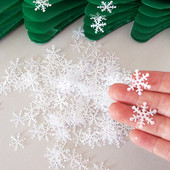 300/600 kom 2 cm Božićne pahuljice Konfeti Božićni ukrasi za drvce Božićni ukrasi za dom Zimska zabava Dekoracija svadbene sobe