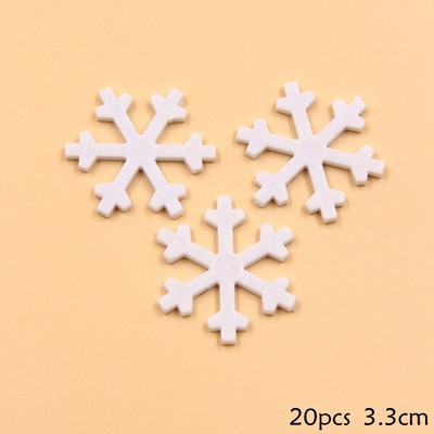 1 Опаковка Пластмасови бели снежинки Многотипови фалшиви снежинки за декорация на коледно парти Коледно дърво Висулки Декорации за прозорци