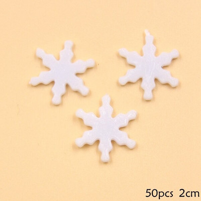1 Опаковка Пластмасови бели снежинки Многотипови фалшиви снежинки за декорация на коледно парти Коледно дърво Висулки Декорации за прозорци