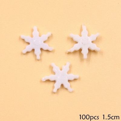 1 Опаковка Пластмасови бели снежинки Многотипови фалшиви снежинки за декорация на коледно парти Коледно дърво Висулки Декорации за прозорци