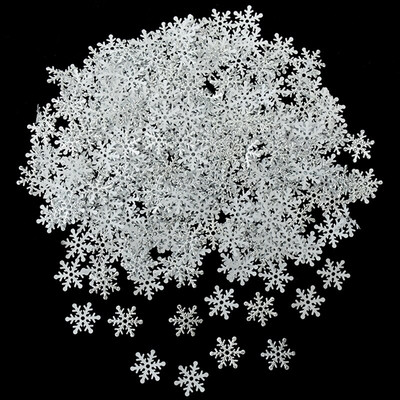 300 buc 2 cm confeti fulgi de zăpadă zăpadă artificială ornamente pentru pomul de Crăciun Decorații de Crăciun pentru decorarea nunții Cadouri de Revelion