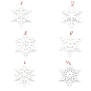 Frozen Party Χριστουγεννιάτικες νιφάδες χιονιού Διακοσμήσεις Ξύλινα στολίδια Χριστουγεννιάτικο δέντρο DIY Χειροτεχνίες Ψεύτικες χειμερινές διακοσμήσεις χιονιού για το σπίτι