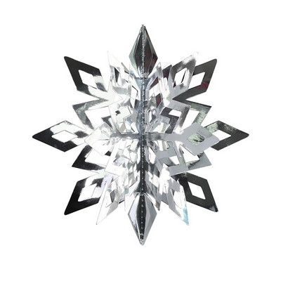 6Gb Ziemas ballītes Ziemassvētku piekarināmais dekors 3D dobs sniegpārsliņu papīrs Garland Ziemassvētku sienas griestu dekors