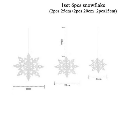 Kodu jõulukaunistused Lumehelbed Kaunistused Paberist vanikud Ornament Jõulupuu rippuvad aknakaunistused Talvised kaunistused