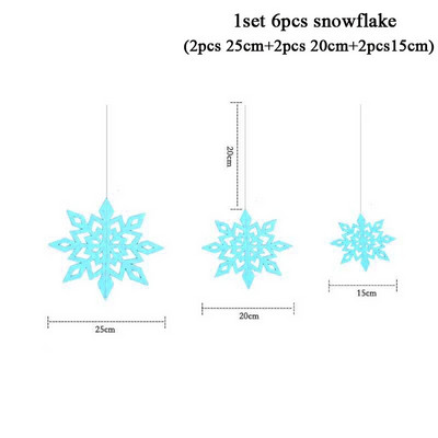 Kodu jõulukaunistused Lumehelbed Kaunistused Paberist vanikud Ornament Jõulupuu rippuvad aknakaunistused Talvised kaunistused