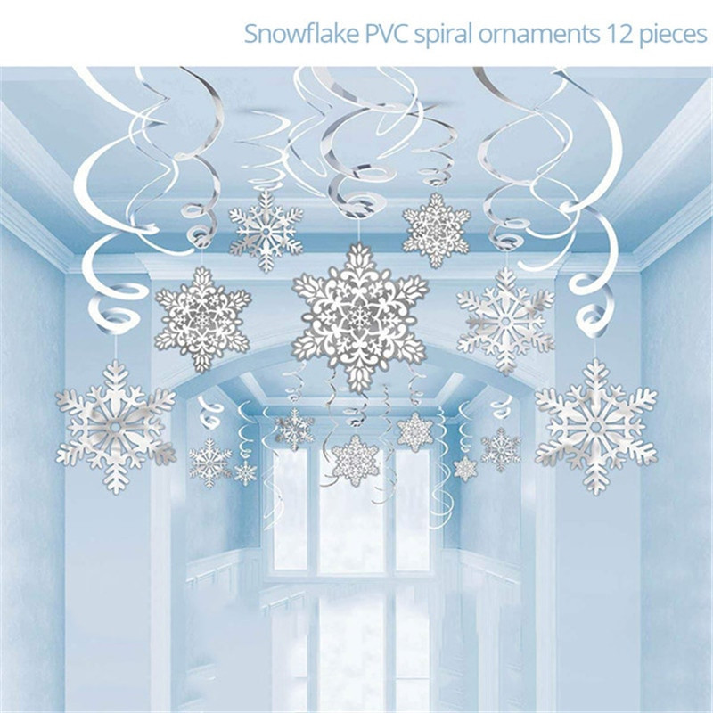 Kodu jõulukaunistused Lumehelbed Kaunistused Paberist vanikud Ornament Jõulupuu rippuvad aknakaunistused Talvised kaunistused