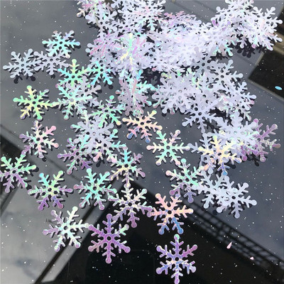 100/200/300 tk jõulud lumehelbed konfettid kunstlumi jõulupidu jõulupuu kaunistused kodukaunistused värvilised sära