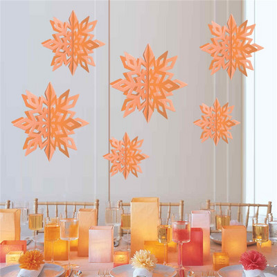 6kom Božićni vijenac s pahuljicama Ukras za božićno drvce DIY Božićna dekoracija doma Vjenčanje Rođendanska dekoracija 2021.