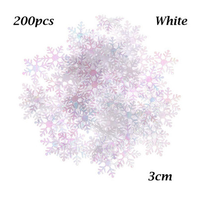 Ziemassvētku rotājums sniegpārsla Ziemassvētku dzimšanas dienas ballīte kāzu dekors ar rokām gatavots mājas dekors krāsains mirdzošs aksesuārs