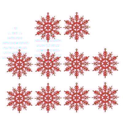 10PCS Snježna pahuljica Božićno drvce Svjetlucave pahuljice 10cm Viseće božićno drvce Dekoracija Božićni kućni prozor Dekor Navidad Noel