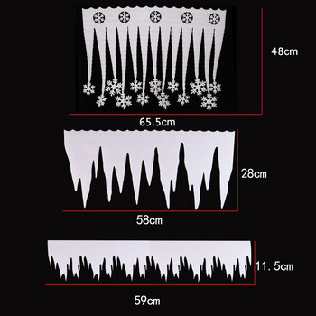 2 τεμ./παρτίδα Χριστουγεννιάτικος αφρός Snowflake Frozen Διακόσμηση Ice strip Snowflake Χριστουγεννιάτικη διακόσμηση για σκηνικά διακόσμησης για χειμερινά πάρτι σπιτιού