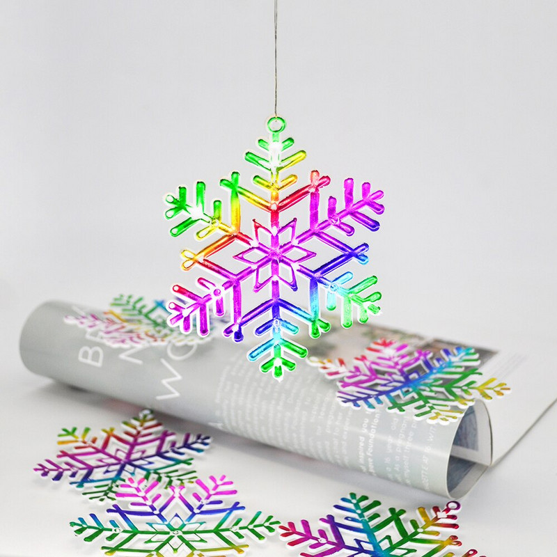 12vnt Kalėdų spalvos snaigės dekoravimas namų pakabukas 2021 Naujųjų metų dovana Kalėdų eglutės snaigės vakarėlio dekoravimas Navidad