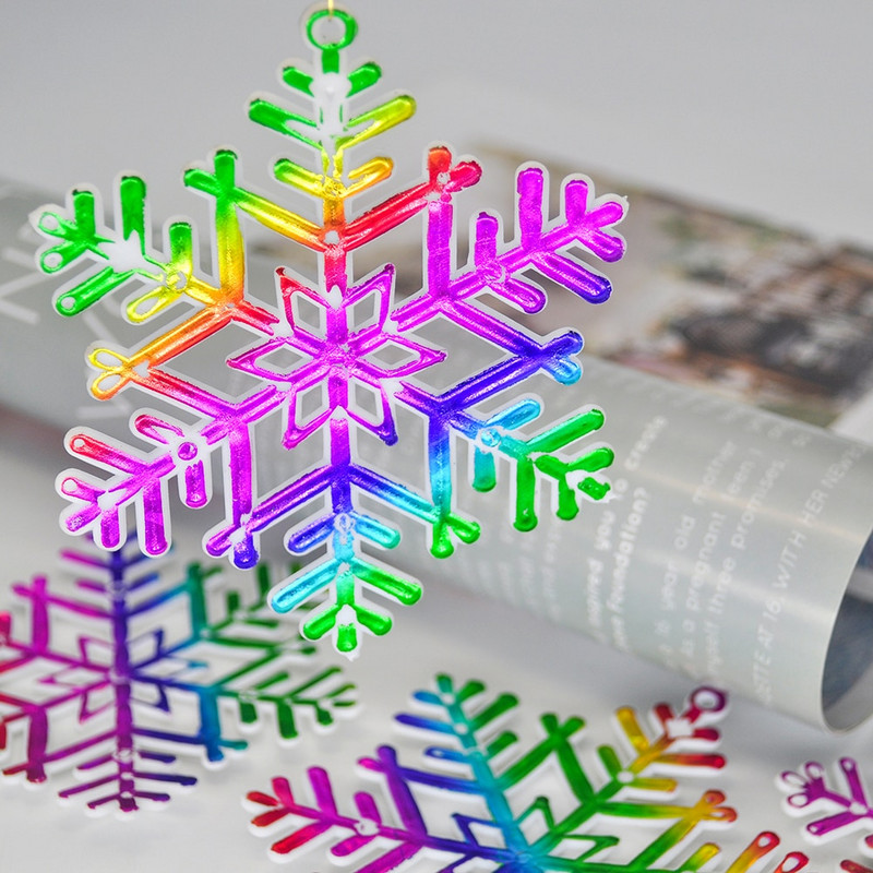 12vnt Kalėdų spalvos snaigės dekoravimas namų pakabukas 2021 Naujųjų metų dovana Kalėdų eglutės snaigės vakarėlio dekoravimas Navidad