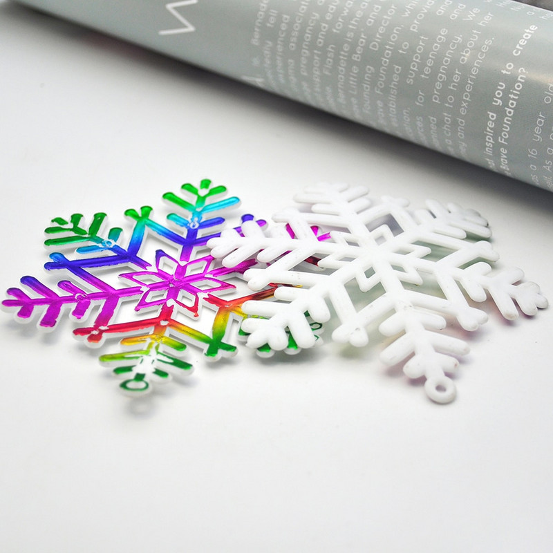 12vnt Kalėdų spalvos snaigės dekoravimas namų pakabukas 2021 Naujųjų metų dovana Kalėdų eglutės snaigės vakarėlio dekoravimas Navidad