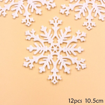 1 pakk plastikust lumehelbed Mitme tüüpi kunstlikud lumehelbed jõuludeks kodukaunistuseks Jõulupuu rippuvate ripatsite kaunistused