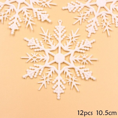 1 pakk plastikust lumehelbed Mitme tüüpi kunstlikud lumehelbed jõuludeks kodukaunistuseks Jõulupuu rippuvate ripatsite kaunistused