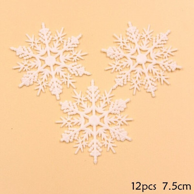 1 pakk plastikust lumehelbed Mitme tüüpi kunstlikud lumehelbed jõuludeks kodukaunistuseks Jõulupuu rippuvate ripatsite kaunistused