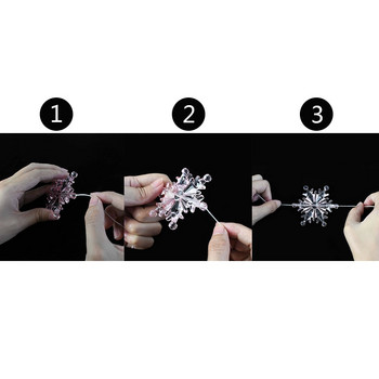 10 τμχ Διαφανές πάρτι πάγου Ακρυλικό χριστουγεννιάτικο δέντρο με κρεμαστό κρεμαστό μενταγιόν DIY Navidad Διακοσμητικό χειροτεχνίας με δώρο για ενήλικες