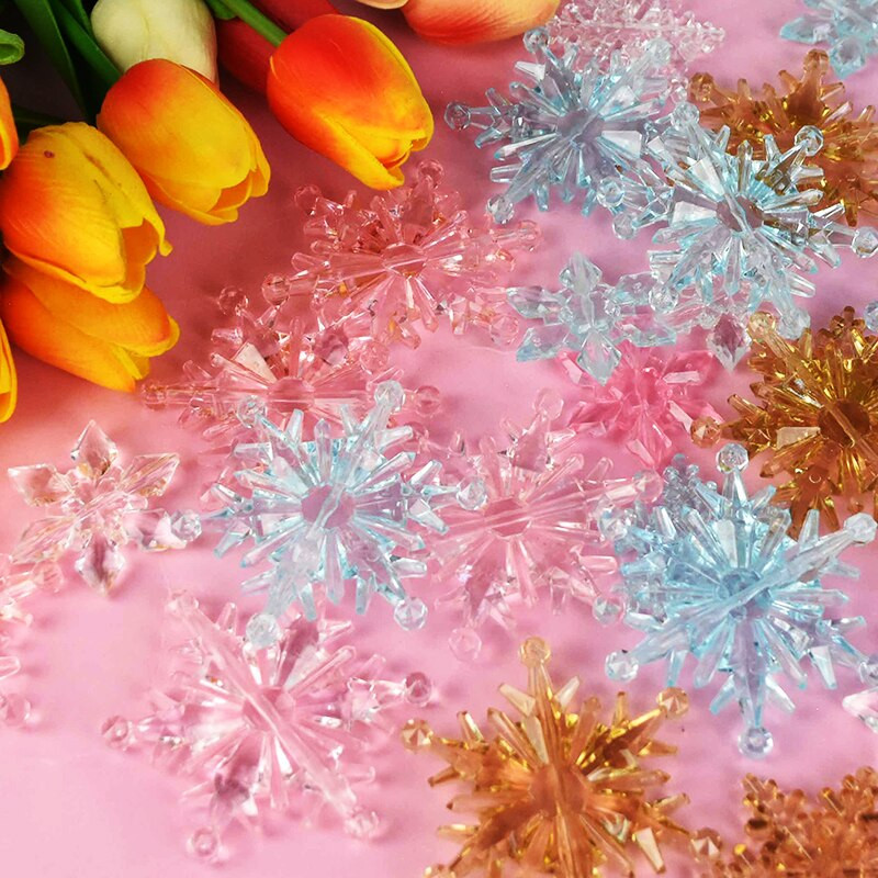 10 τμχ Διαφανές πάρτι πάγου Ακρυλικό χριστουγεννιάτικο δέντρο με κρεμαστό κρεμαστό μενταγιόν DIY Navidad Διακοσμητικό χειροτεχνίας με δώρο για ενήλικες