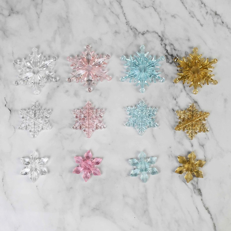 10 τμχ Διαφανές πάρτι πάγου Ακρυλικό χριστουγεννιάτικο δέντρο με κρεμαστό κρεμαστό μενταγιόν DIY Navidad Διακοσμητικό χειροτεχνίας με δώρο για ενήλικες