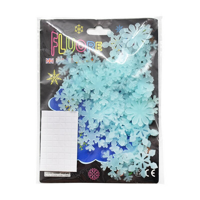 50 buc Autocolante de perete fulgi de zăpadă luminoși Iarna Frozen Party Ornamente DIY Decoratiuni de Crăciun pentru acasă Decor de zăpadă falsă de Navidad