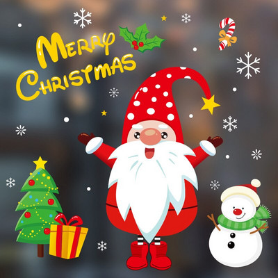 Jõuluklaasi kleebised elektrostaatilised kleebised Jõuluakna kleebised kaubanduskeskus Jõuluhõnguline kaunistus