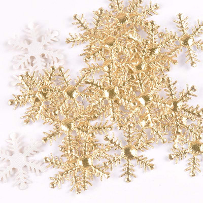 50 ks 15-40 mm biele falošné snehové vločky Vianočná svadobná dekorácia DIY scéna Nový rok Vianočný stromček Okno Scrapbooking Dekorácia c2324