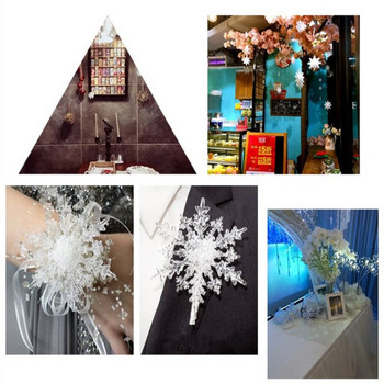 12τμχ πολλά Ακρυλικό Διακόσμηση Χιονοστιβάδας για Γάμο Χριστουγεννιάτικα στολίδια Ξενοδοχείου Mall Γούρι Κρεμαστό Διακόσμηση βιτρίνας γάμου